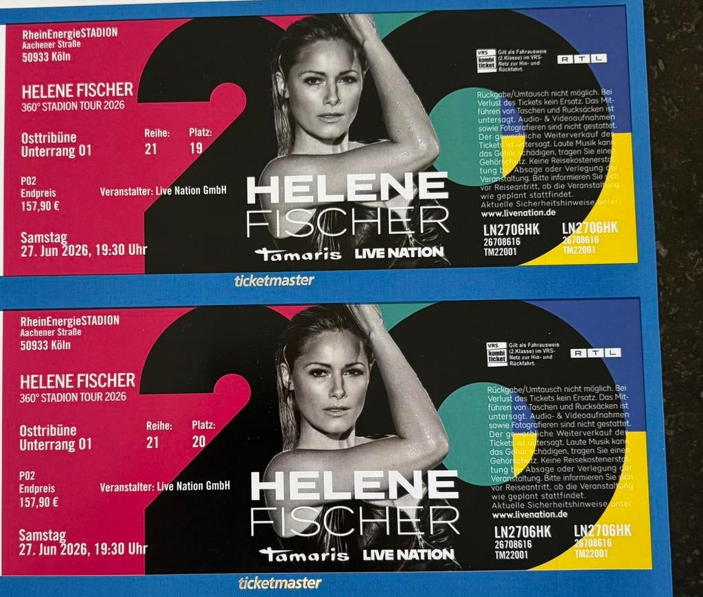 Tickets Helena Fisher, Tickets & Billets, Concerts | Autre, Juin