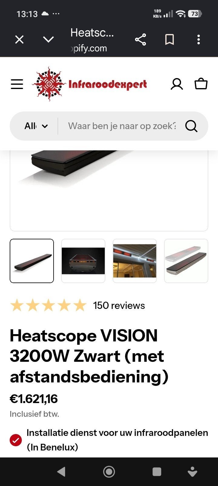 heatscope infrarood terrasverwarmer