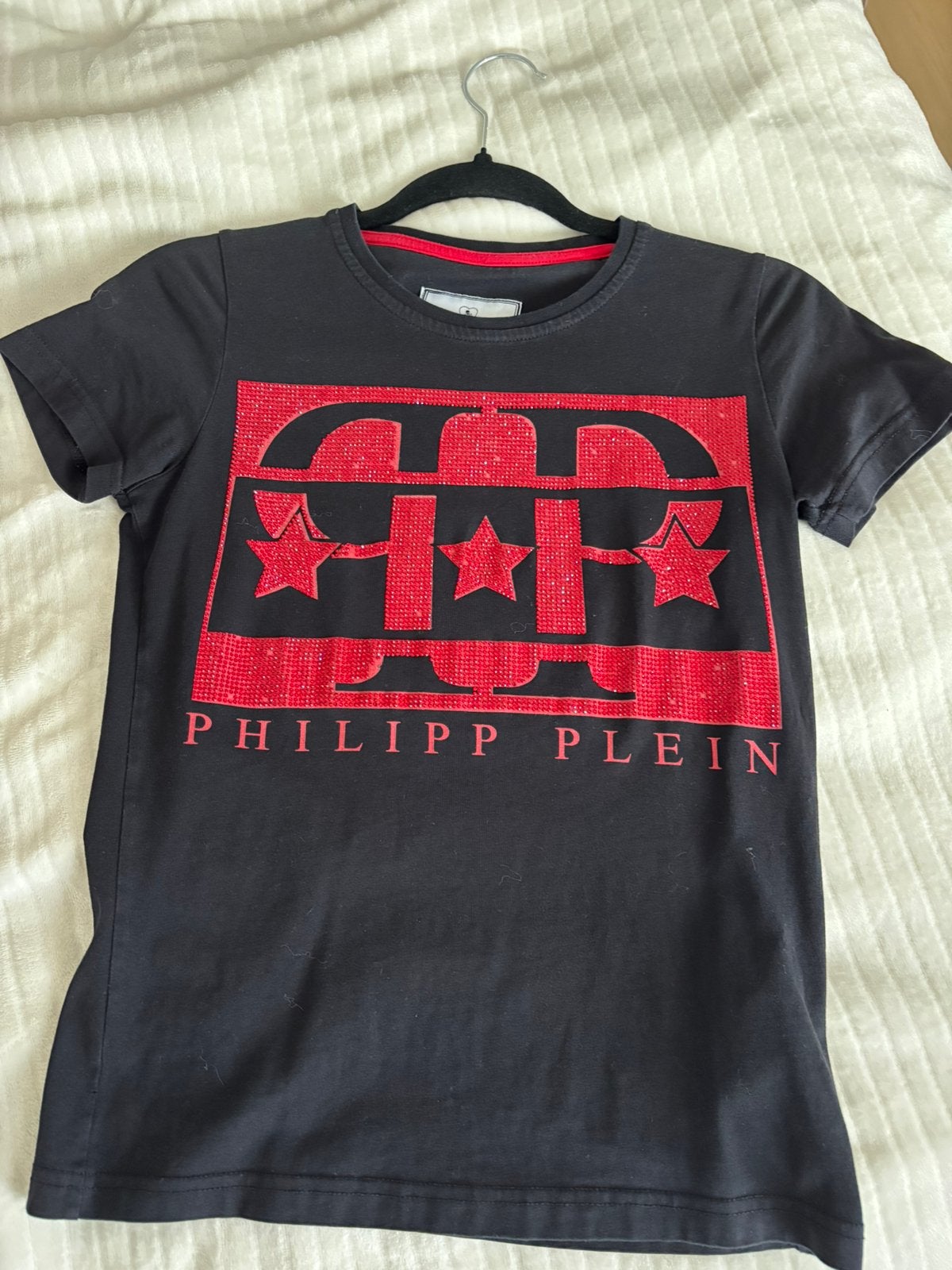 Philipp Plein t-shirt, Ophalen, Gedragen, Maat 46 (S) of kleiner, Zwart