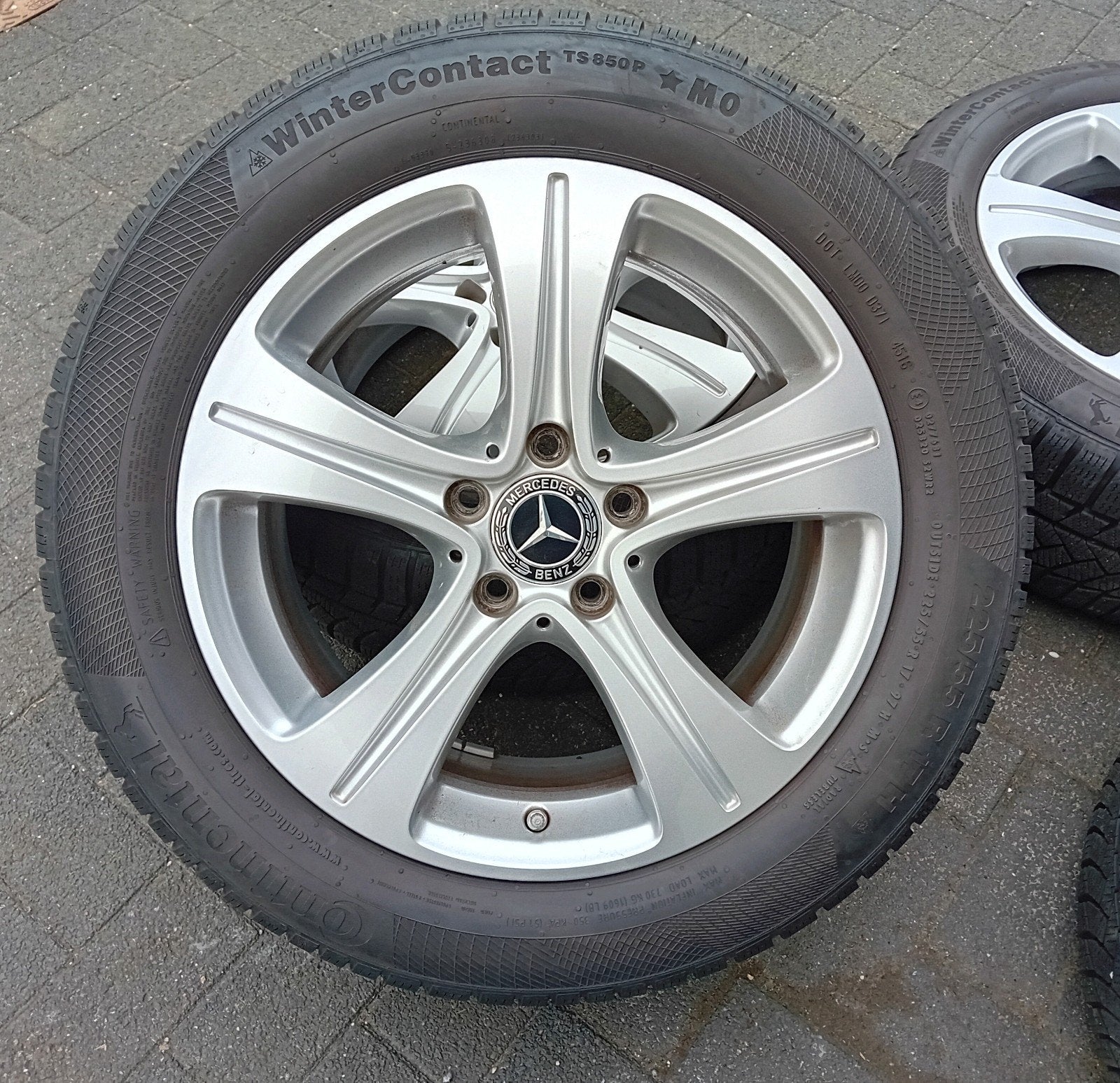 Winterbanden velgen Mercedes E W213 17inch TPMS 5x112 6mm ❄️, Enlèvement, Utilisé, Mercedes-Benz
