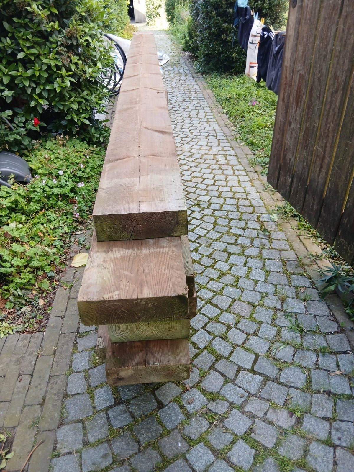 Houten balken bruggen 230x80mm, Ophalen