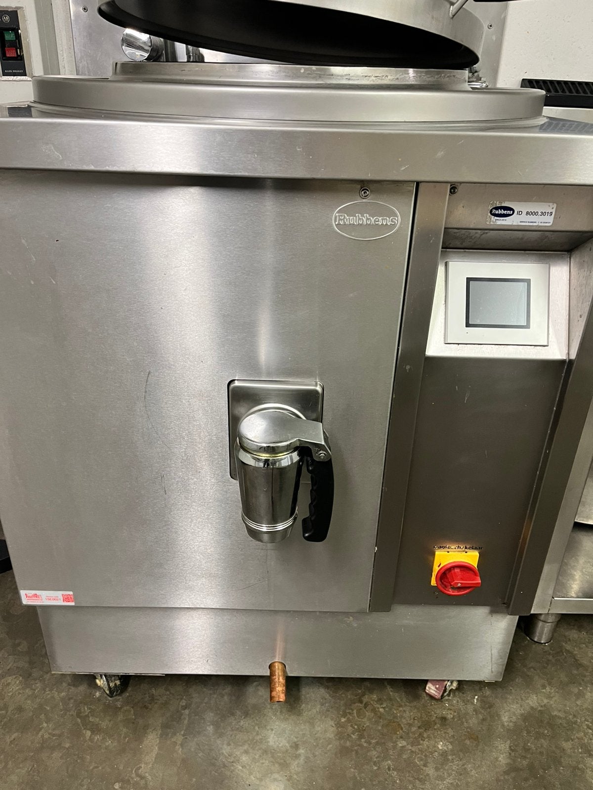 Dubbelwandige inox Elektrische kookketel 80L Rubbens, Zakelijke goederen, Ophalen, Gebruikt, Fornuis, Frituur en Grillen