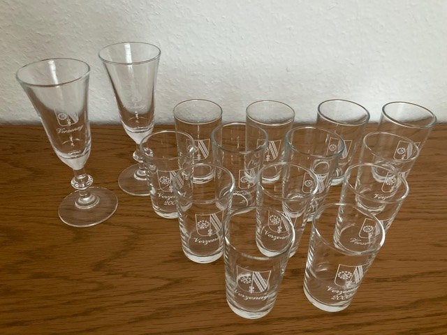 Champagnedegustatieglazen (15 st.), Ophalen of Verzenden, Zo goed als nieuw, Overige typen