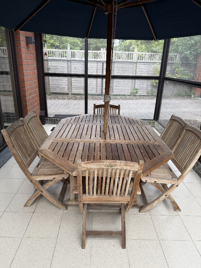 Teaken tuin meubelen, Jardin & Terrasse, Enlèvement, Utilisé, Rectangulaire, Bois de teck