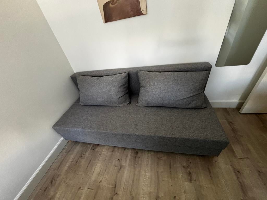 Slaapbank Norsminde - zo goed als nieuw (nooit gebruikt), Huis en Inrichting, Ophalen, Tweepersoons, Zo goed als nieuw, Grijs