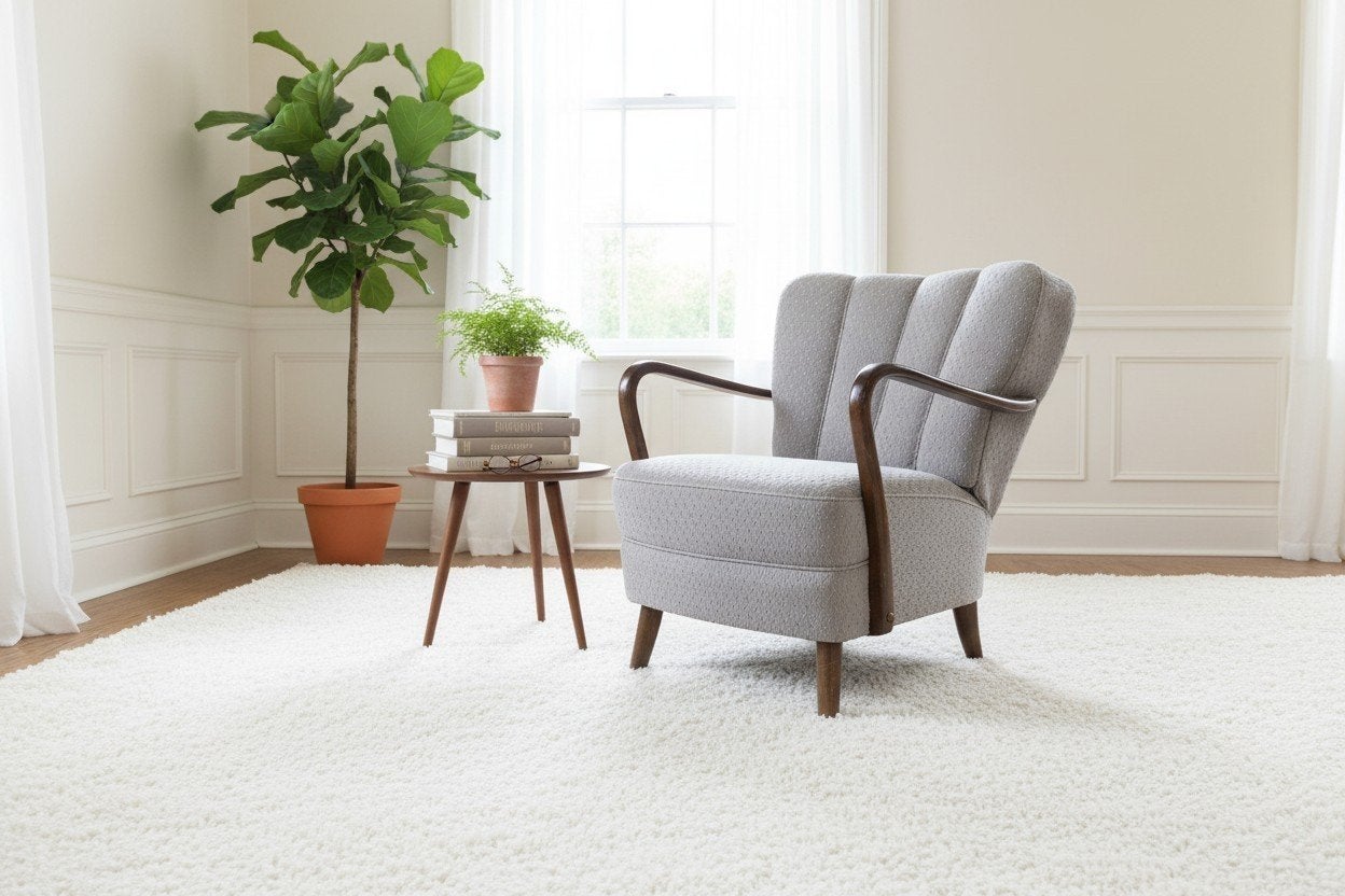 Vintage houten fauteuil / eenzit /armchair met armleuning, Ophalen