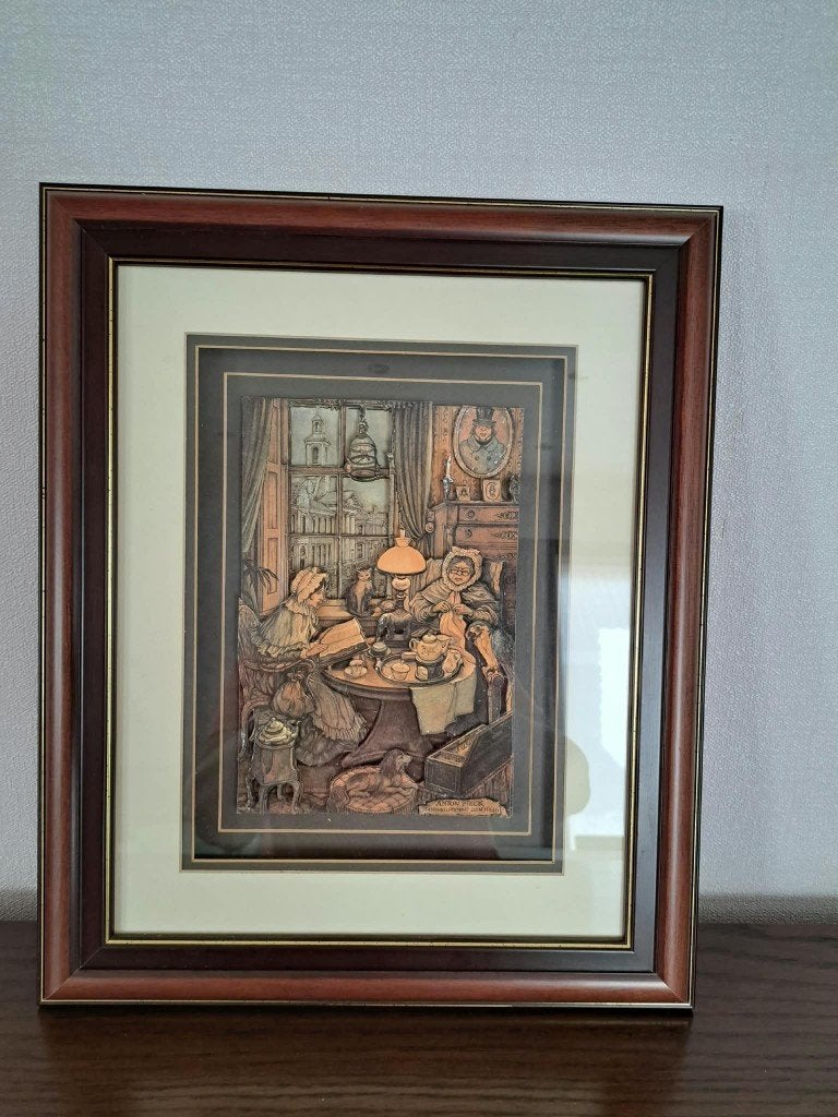 Schilderij, Enlèvement, Encadré, Paysage urbain / rural