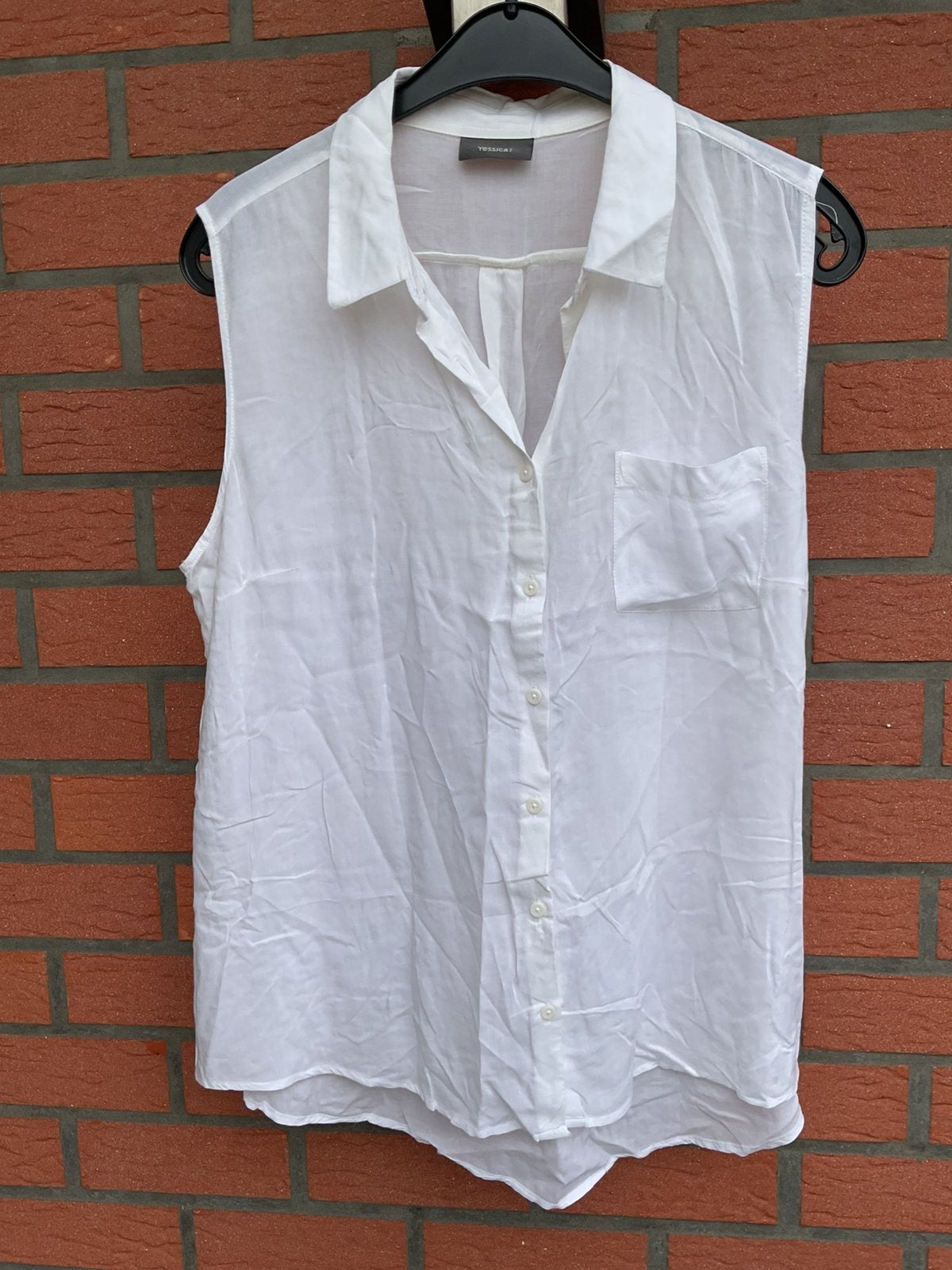 Wit hemd zondermouwen voor maat zie beschrijving, Kleding | Dames, Blouses en Tunieken, Ophalen of Verzenden, Zo goed als nieuw