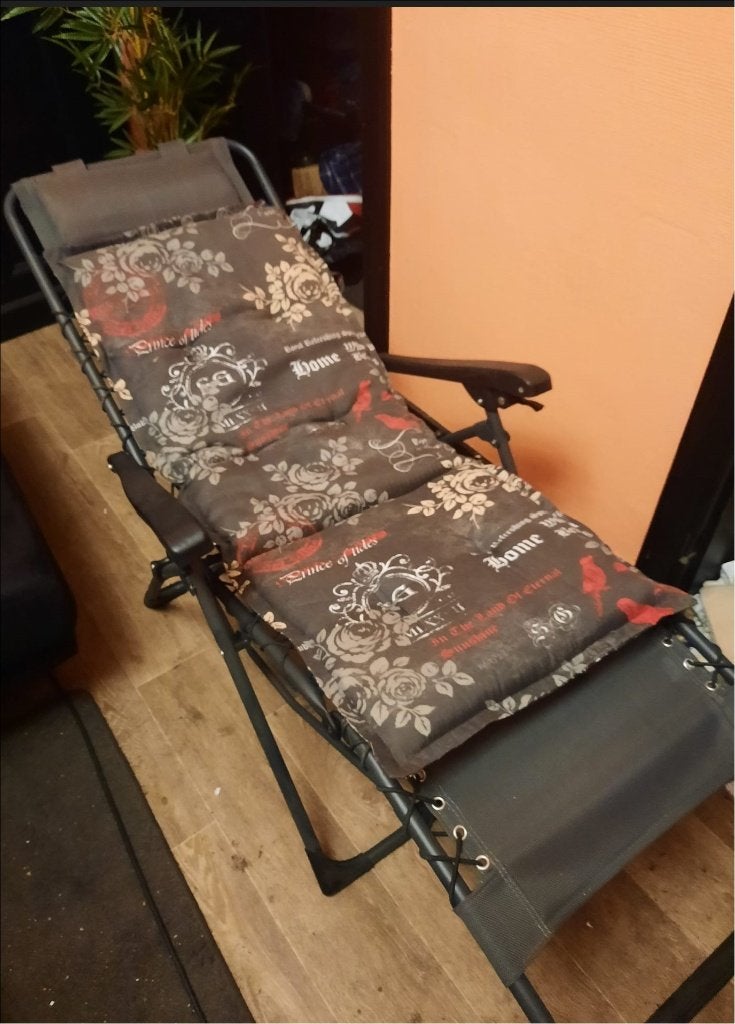 3 chaises de jardin pliables + 1 chaise longue et matelas, Enlèvement, Comme neuf, Pliant