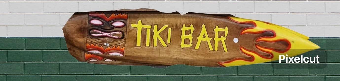 planche tiki bar 100 cm en bois d albesia, Ophalen of Verzenden, Hout