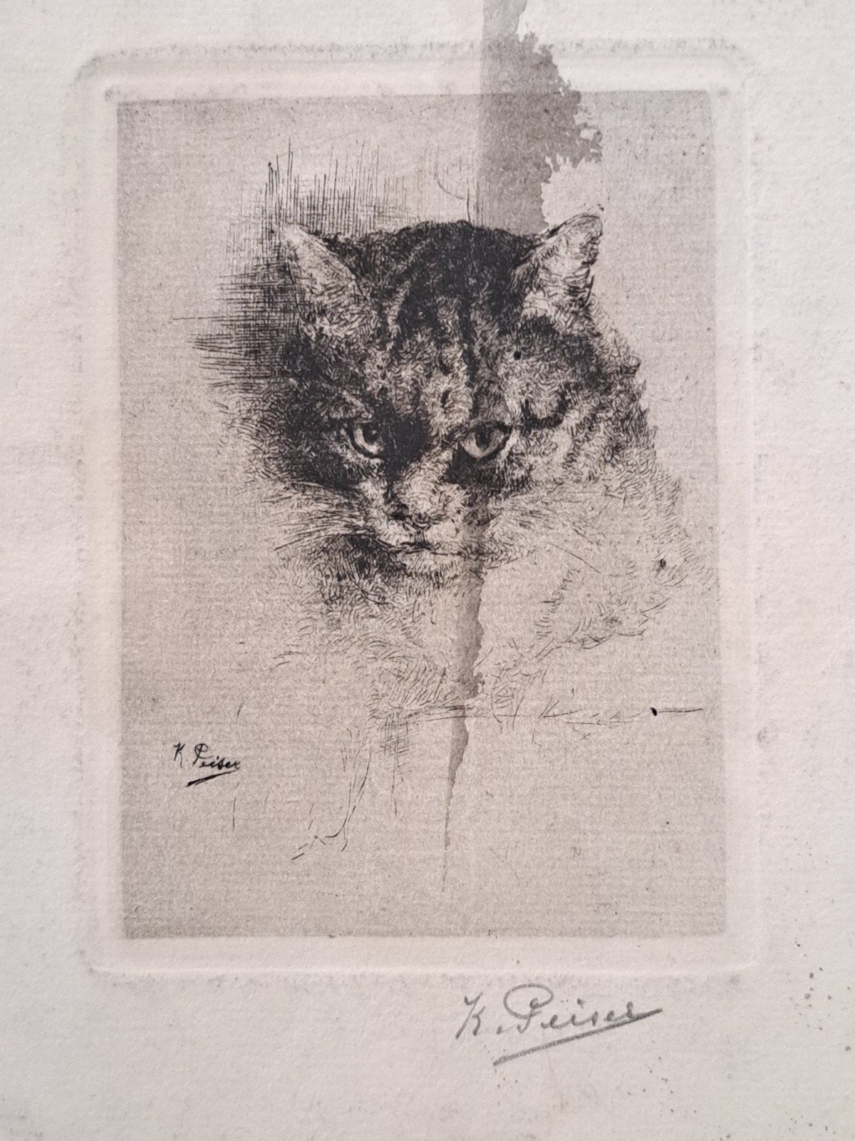 PEISER Kurt "Kat" ets, Antiquités & Art, Art | Eaux-fortes & Gravures, Enlèvement ou Envoi, Eau-forte