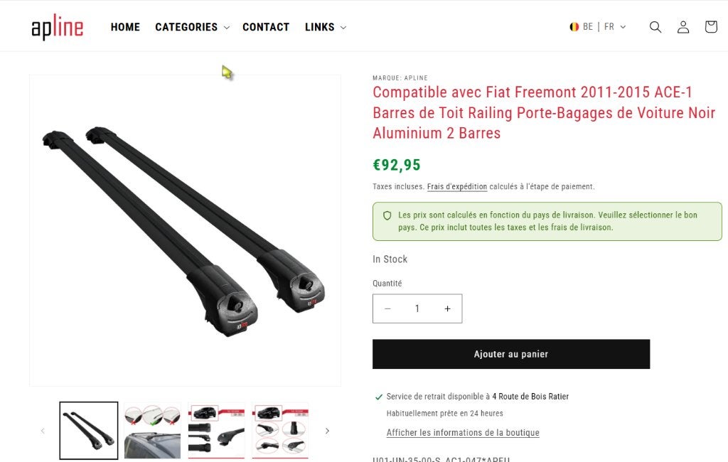FIAT FREEMONT Ensemble / Barre de toit + Divers & Accessoire, Enlèvement, Utilisé