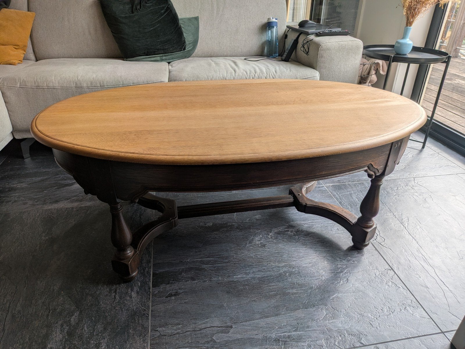 prachtige eiken salontafel, Ophalen, 50 tot 100 cm, 100 tot 150 cm, Eikenhout