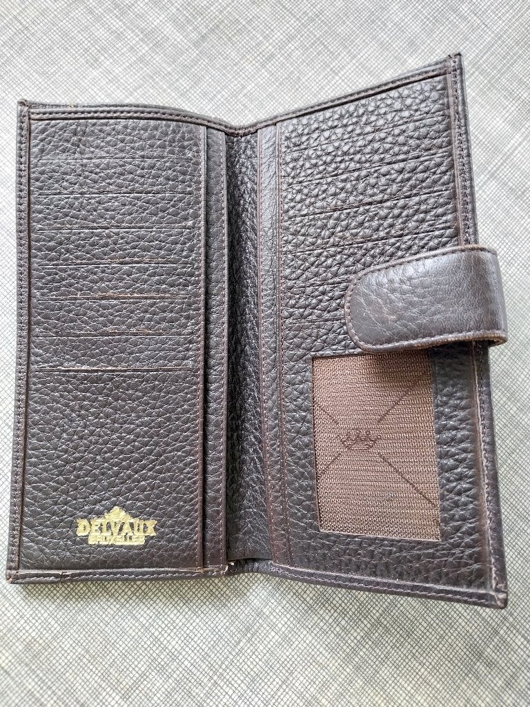 Delvaux portefeuille, Enlèvement ou Envoi, Comme neuf, Brun