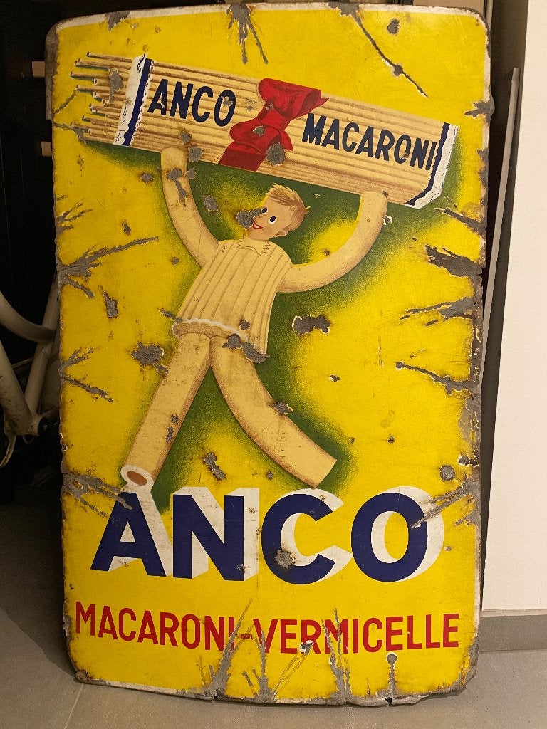EMAILLE PLAAT ANCO, Verzamelen, Ophalen, Gebruikt, Reclamebord