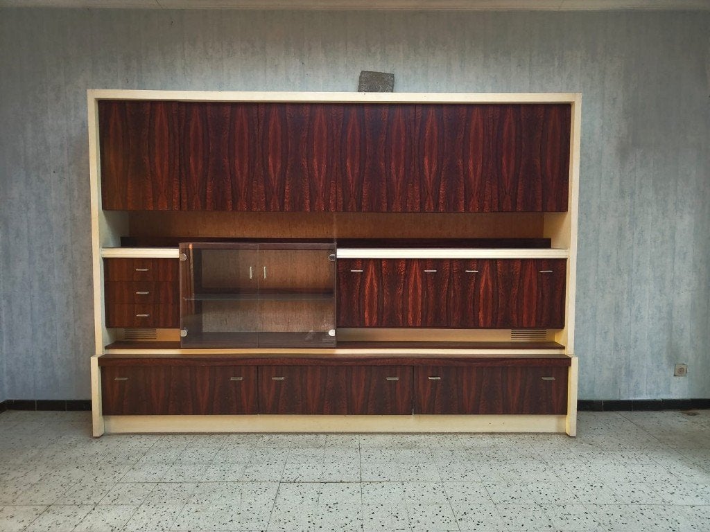 Vintage wandkast, Huis en Inrichting, Ophalen, 250 tot 300 cm, Gebruikt, 200 cm of meer