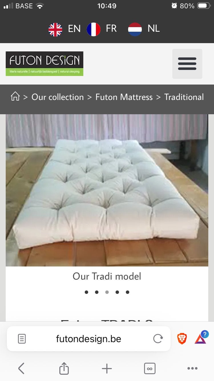 Matelas futon 90x200, 90 cm, Matelas, Enlèvement, 200 cm