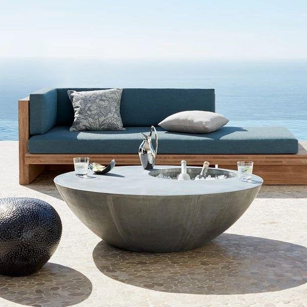 Domani Zinc Cool Table Ø110 – Design Ice Cooler, Ophalen, Rond, Zo goed als nieuw, Tijdloos