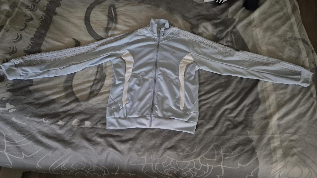 Dames Jas Adidas maat 48  voor een lengte van 173 cm, Ophalen, Maat 46/48 (XL) of groter, Nieuw, Blauw