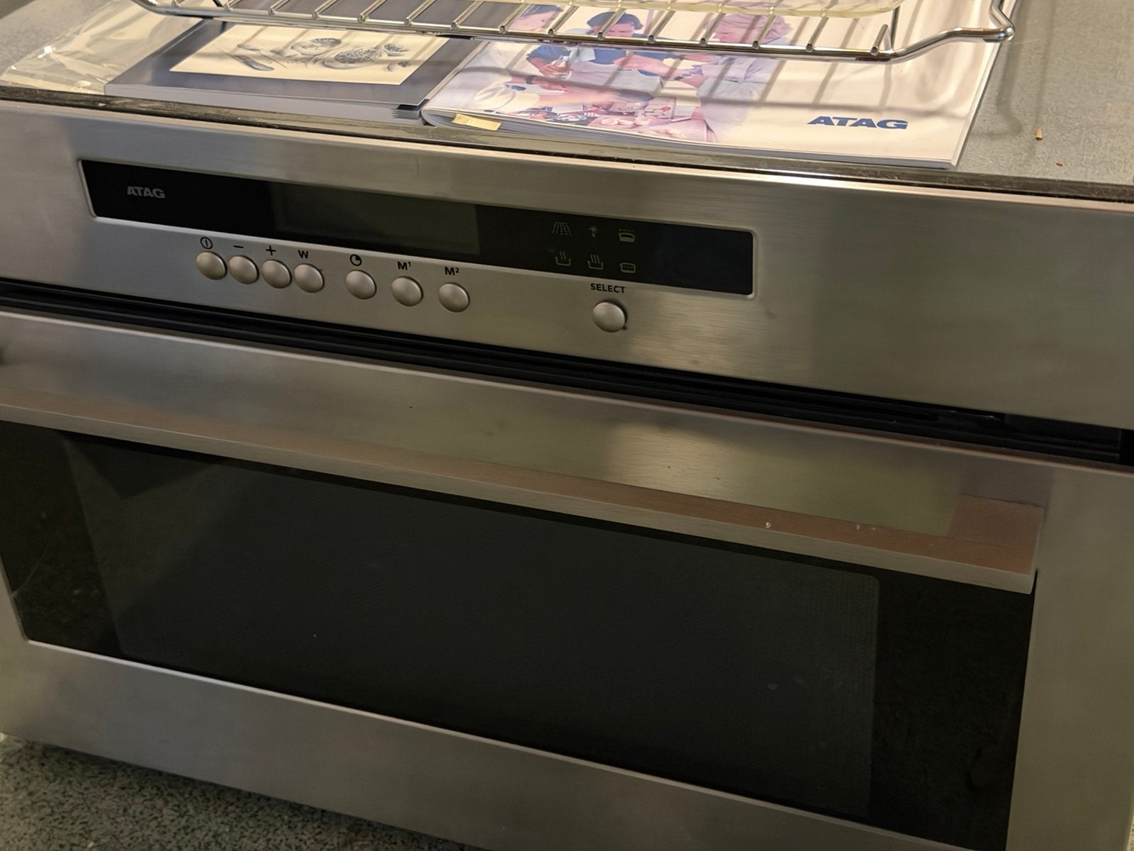 Combi-microgolfoven (inbouw) merk Atag, Elektronische apparatuur, Ophalen, Zo goed als nieuw, Inbouw, Atag