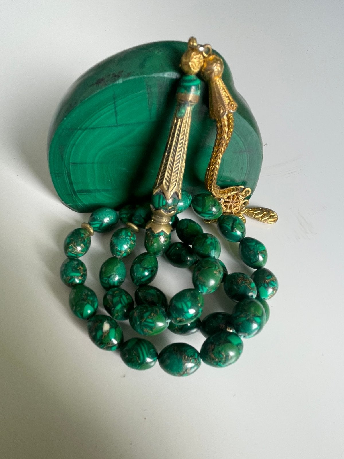 Chapelet Tesbih en malachite, Enlèvement, Comme neuf