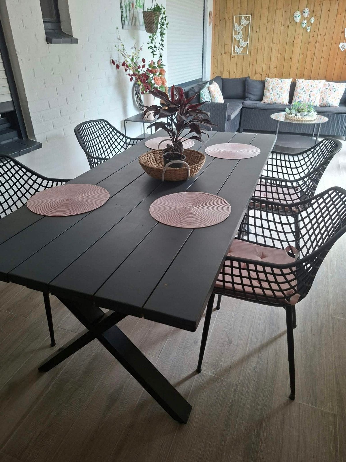 Table avec 4 chaises, Jardin & Terrasse, Enlèvement