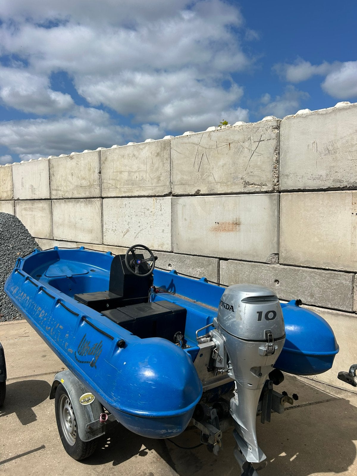 Whaly 435 + Honda 10pk, Watersport en Boten, Vis- en Consoleboten, Ophalen, Kunststof, Gebruikt, Tot 10 pk