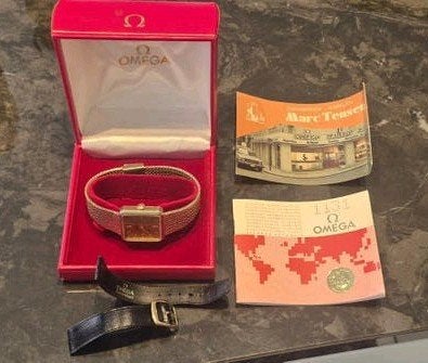 Omega horloge met doos en papieren, Ophalen of Verzenden