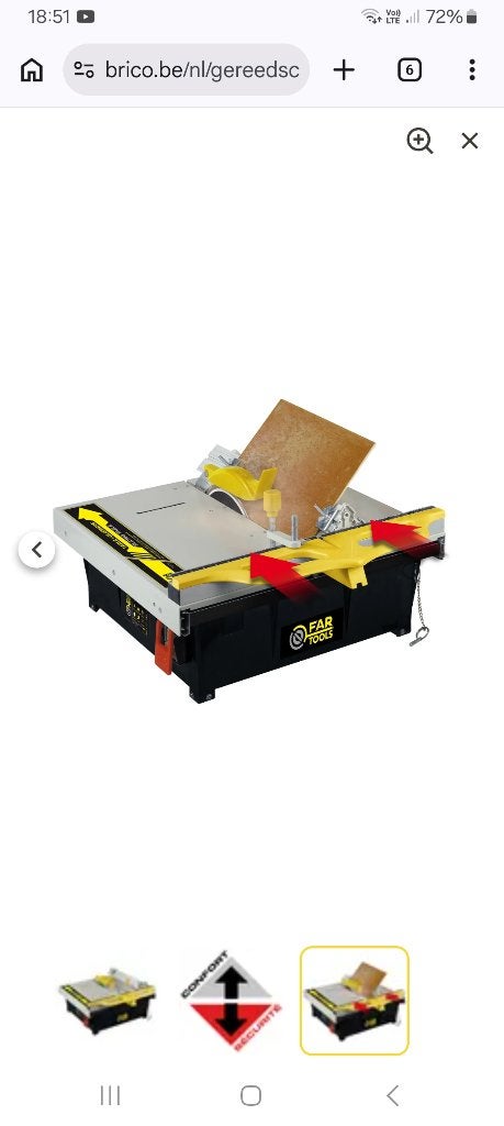 Tegelsnijder met tafel, Doe-het-zelf en Bouw, Ophalen, Gebruikt, 60 cm of meer, Overige typen