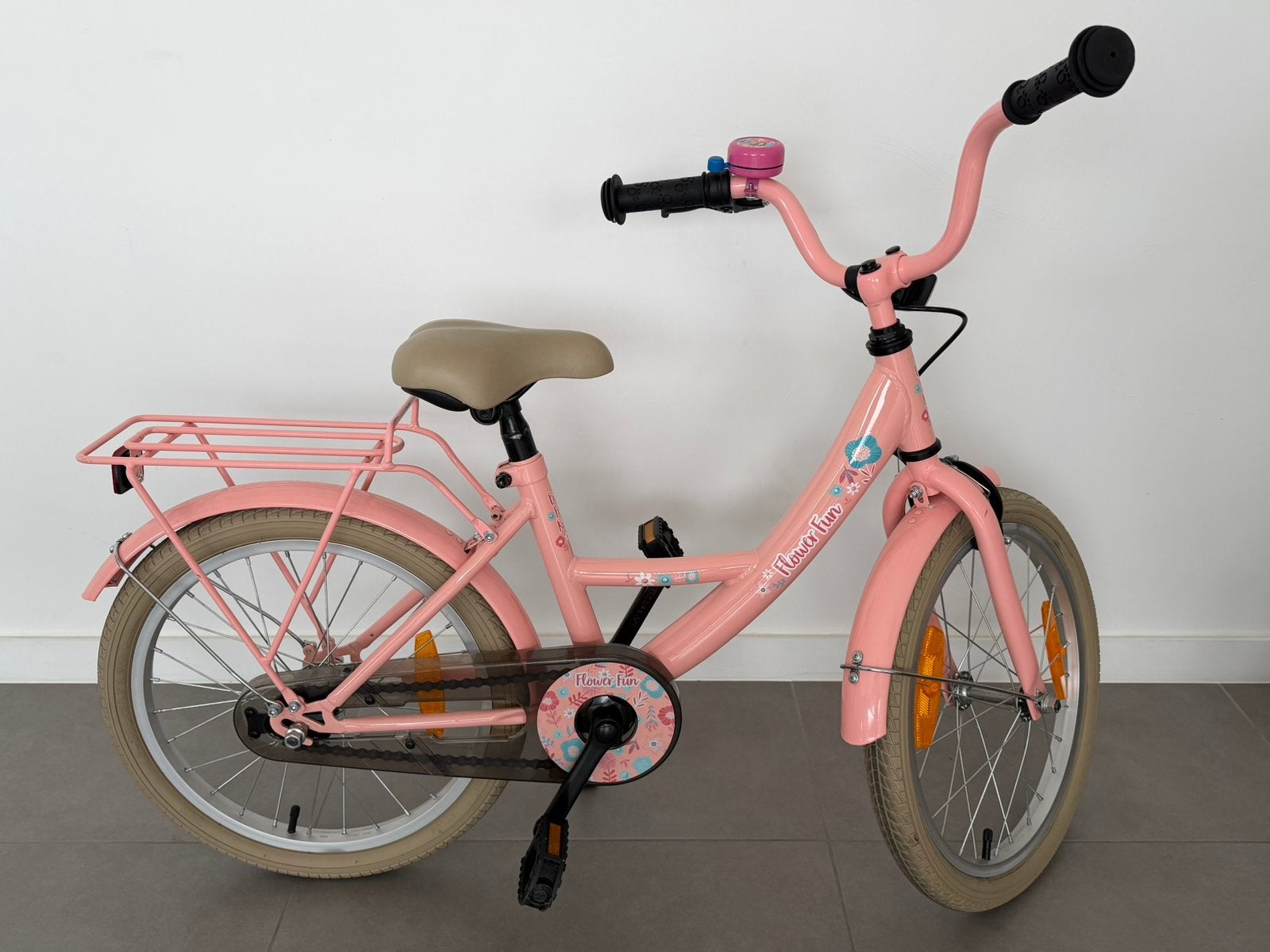 Kinderfiets meisje 18 inch Flower Fun, Vélos & Vélomoteurs, Vélos | Filles, Enlèvement, Comme neuf, 18 pouces