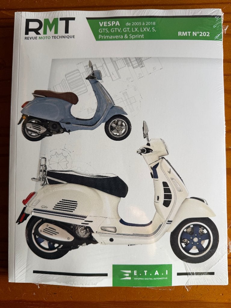 Revue Technique VESPA, Vélos & Vélomoteurs, Enlèvement ou Envoi, Neuf, Essence, Vespa S