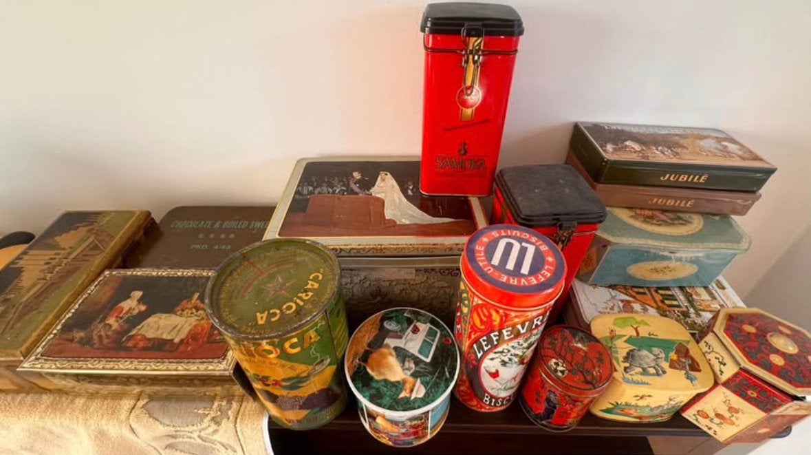 Lot de boites metalliques rares, vintage et de collection, Enlèvement, Utilisé