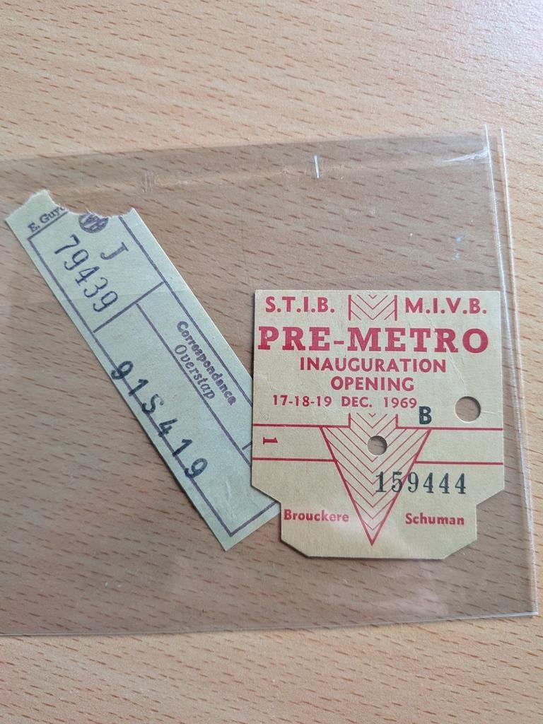 Carte et ticket d' inauguration pré métro décembre 1969