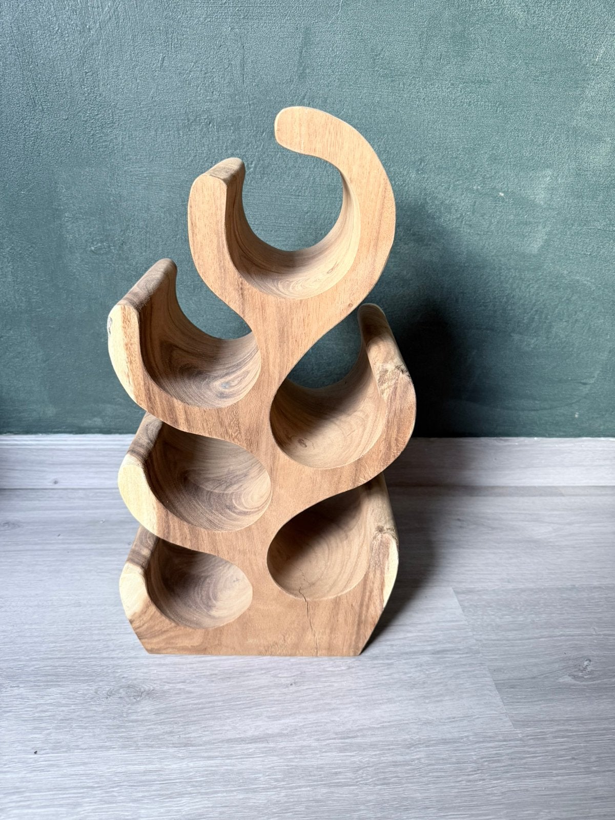wijnrek in suar hout, Ophalen, Zo goed als nieuw, Hout