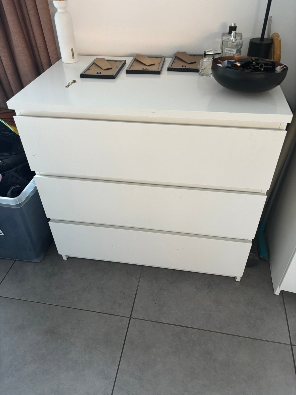 Witte malm kast IKEA, Ophalen, Gebruikt, 50 tot 100 cm, 3 of 4 laden