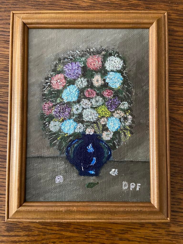 Klein schilderijtje met bloemen, Antiek en Kunst, Ophalen