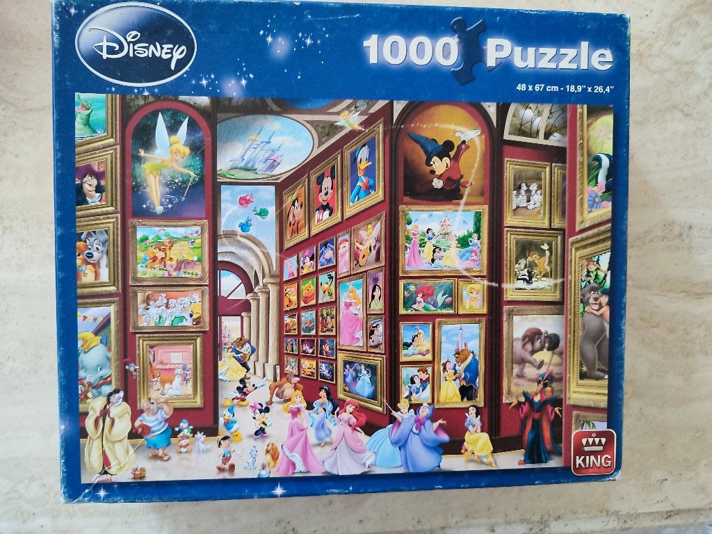 Disney compilatie, puzzel 1000 stukjes. King, Ophalen of Verzenden, 500 t/m 1500 stukjes, Gebruikt, Legpuzzel