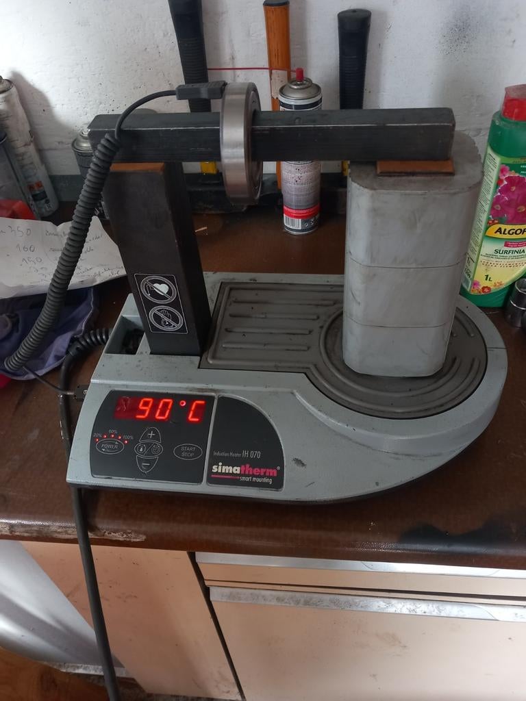 Chauffage induction roulement, Enlèvement