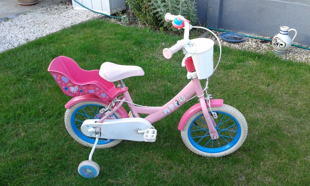 kinderfiets 14 inch, Fietsen en Brommers, Ophalen, Zo goed als nieuw, Minder dan 16 inch, Zijwieltjes