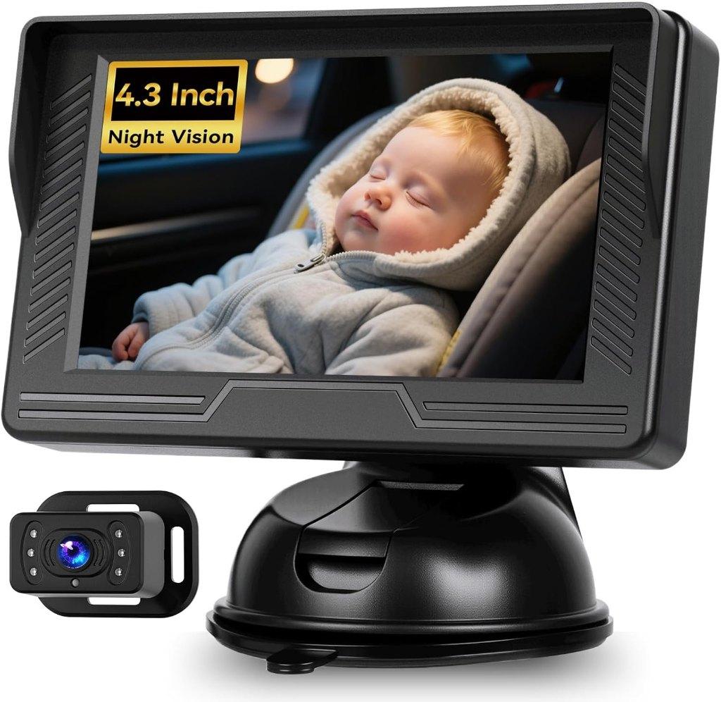 Babyspiegel - 4,3 inch HD-scherm, Kinderen en Baby's, Babydragers en Draagdoeken, Nieuw, Overige typen, Buik, Rug of Zij, Ophalen of Verzenden