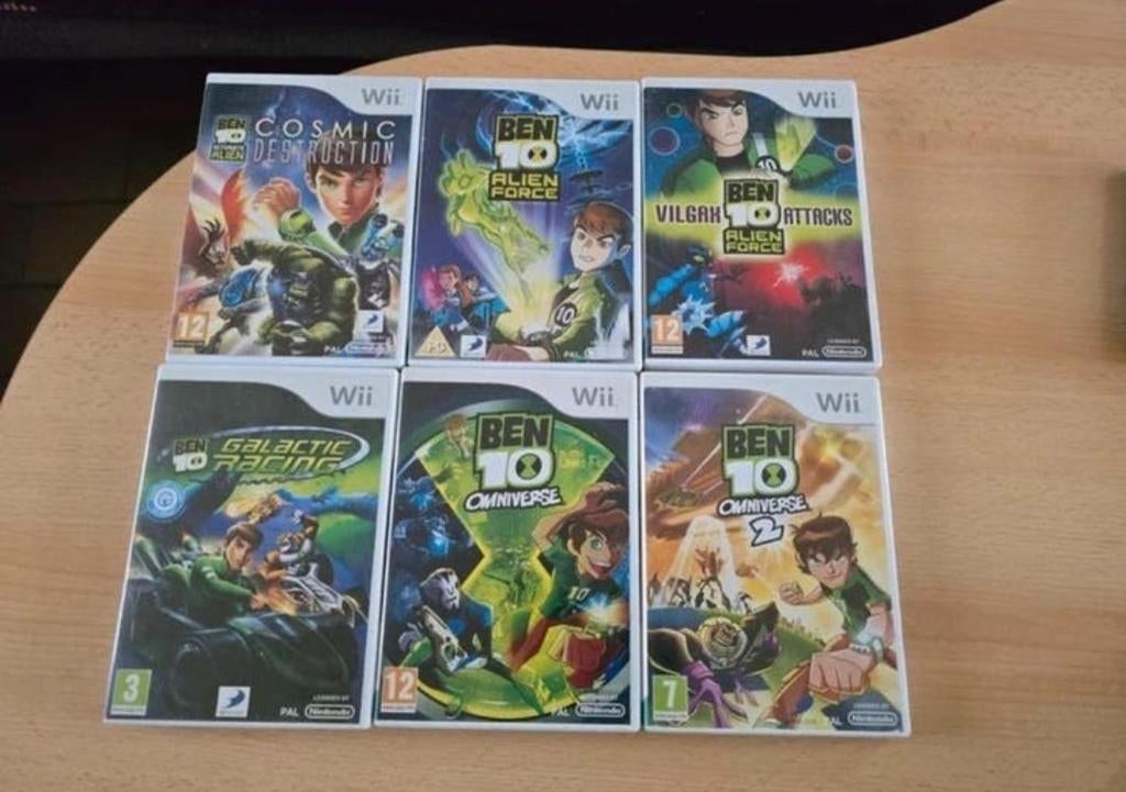 6 wii spellen van Ben 10, Ophalen of Verzenden, Gebruikt