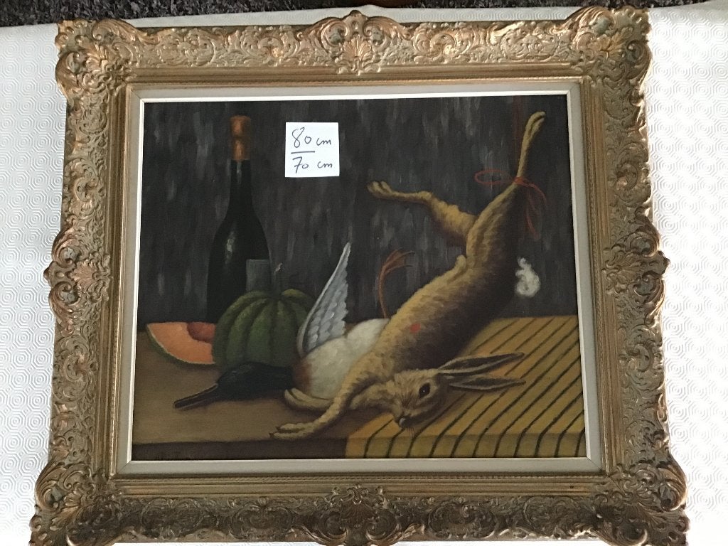 schilderij "stilleven" 80 cm op 70 cm, Antiek en Kunst, Ophalen, Stilleven