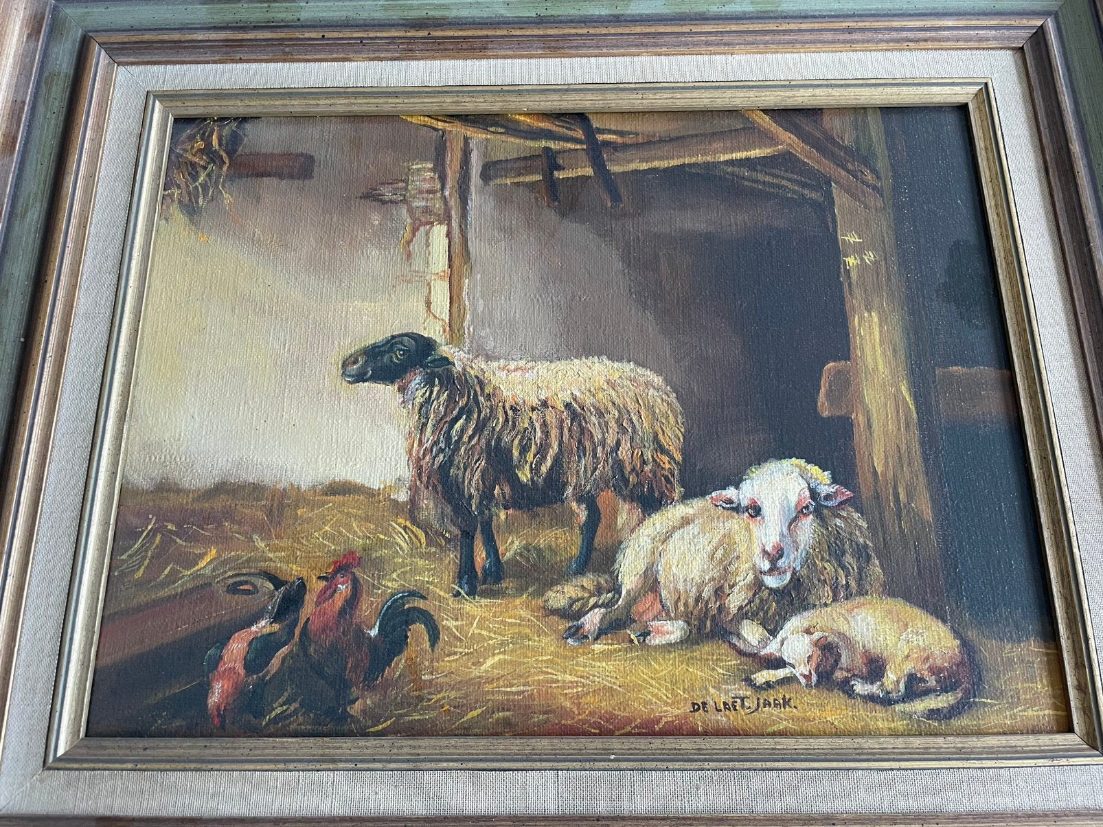 Schilderij - De Laet Jaak, Antiek en Kunst, Ophalen of Verzenden, Ingelijst