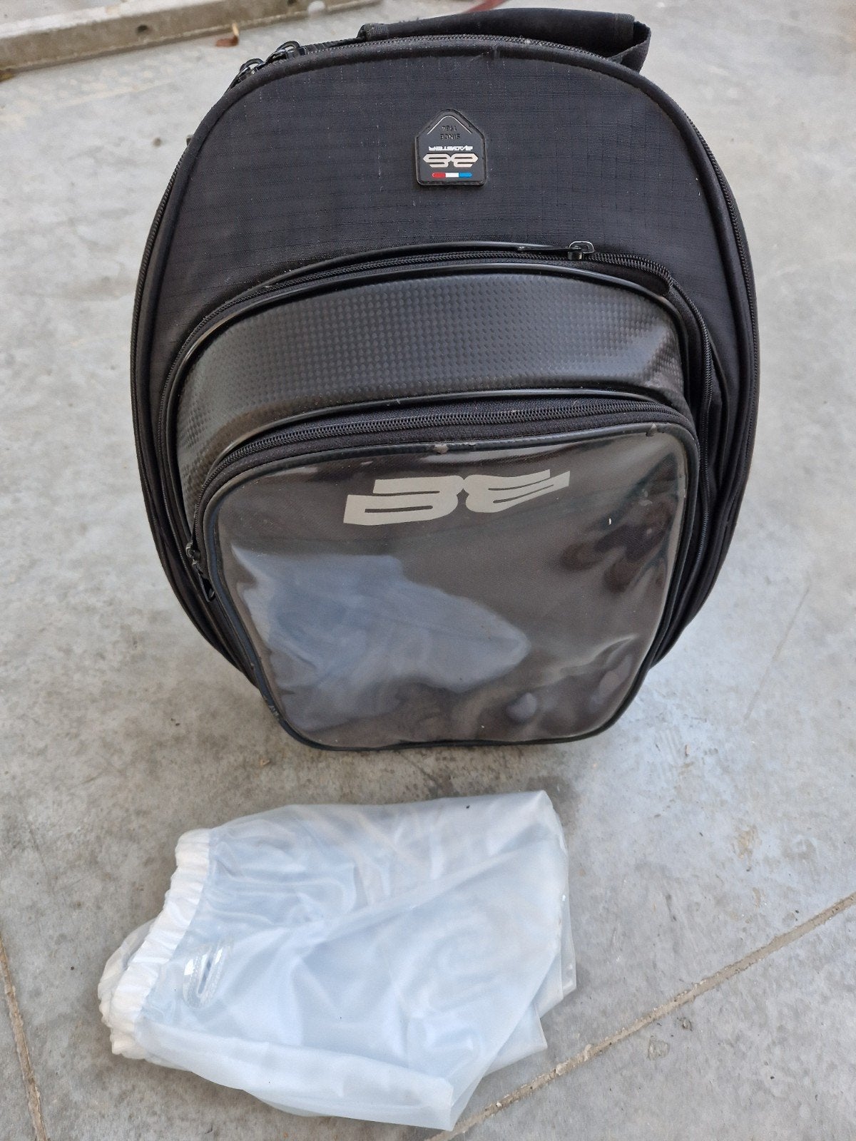 Sacoche de réservoir/sac à dos pour moto Bagster avec housse, Motos, Enlèvement ou Envoi, Utilisé