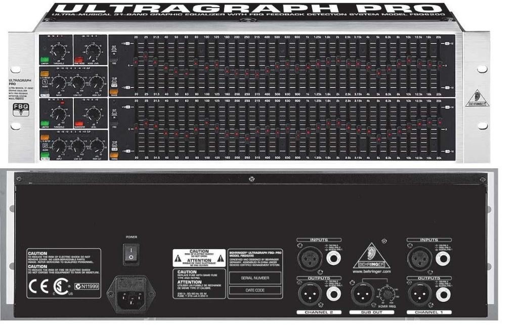 equalizer Behringer ultragraph FBQ-PRO  FBQ6200, Enlèvement, Comme neuf, Audio