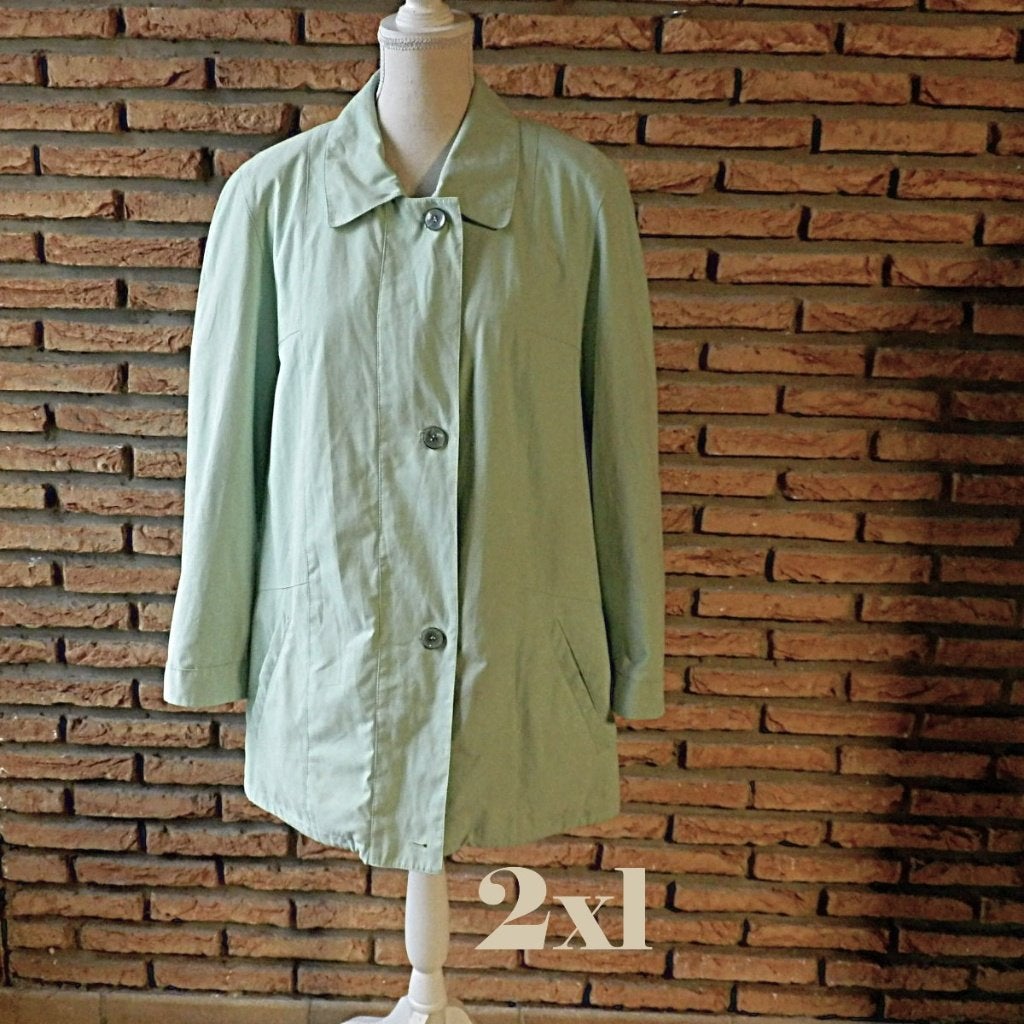 (76) - veste femme t.44 vert clair, Ophalen of Verzenden, Zo goed als nieuw, Maat 42/44 (L), Groen