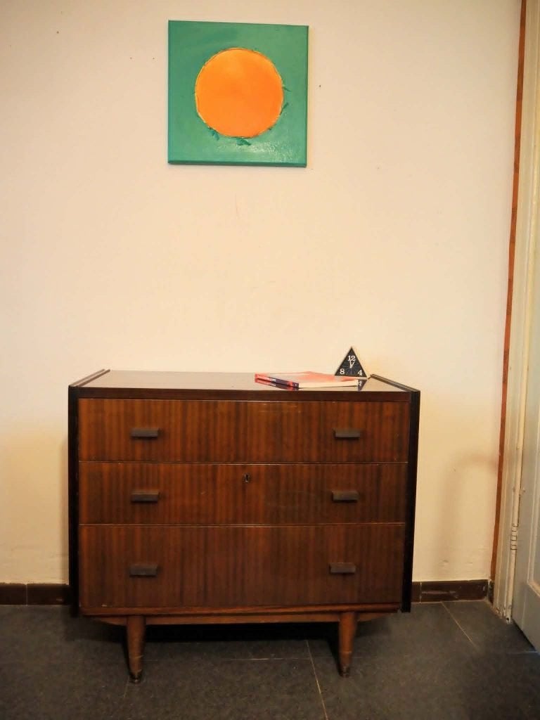 Mid-century ladekast, 1960s, Ophalen, 50 tot 100 cm, Zo goed als nieuw, 3 of 4 laden