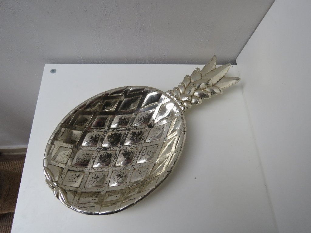 Vintage Ananas schaal XL 40 cm, Ophalen of Verzenden