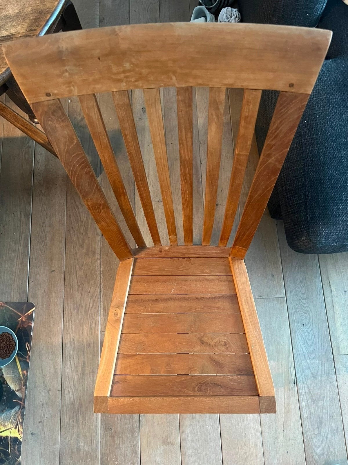 Set van 6 houten eetkamerstoelen – landelijk & karaktervol, Huis en Inrichting, Complete eetkamers, Ophalen, Zo goed als nieuw