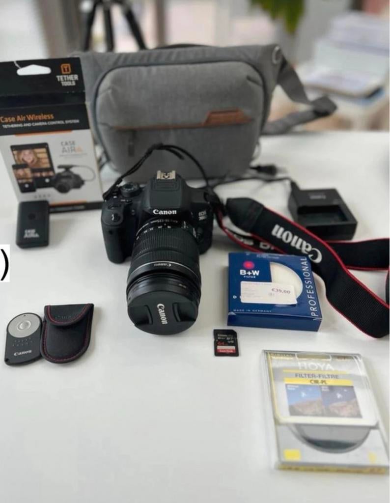 Canon 700d + 18-135mm lens en toebehoren, Audio, Tv en Foto, Ophalen, Gebruikt, Spiegelreflex, Canon
